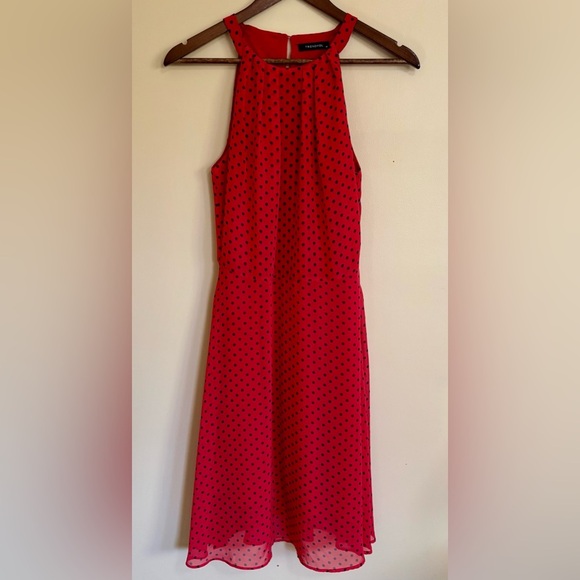Trendyol Dresses & Skirts - Trendyol| Red & Black Polka Dot Halter Midi Chiffon Dress Sz 4/36